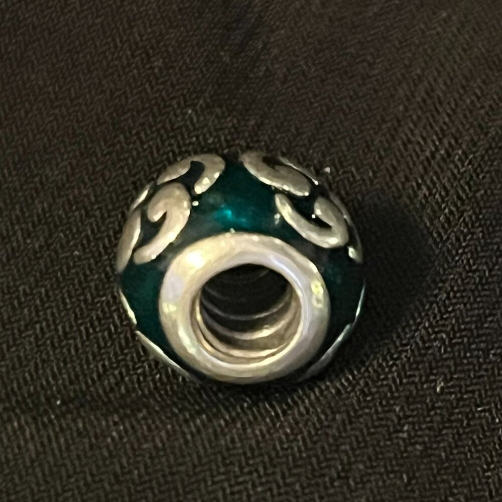 Pandora Zen Turquoise/Teal Enamel Charm – ALE S925 – Retired - Picture 3 of 4